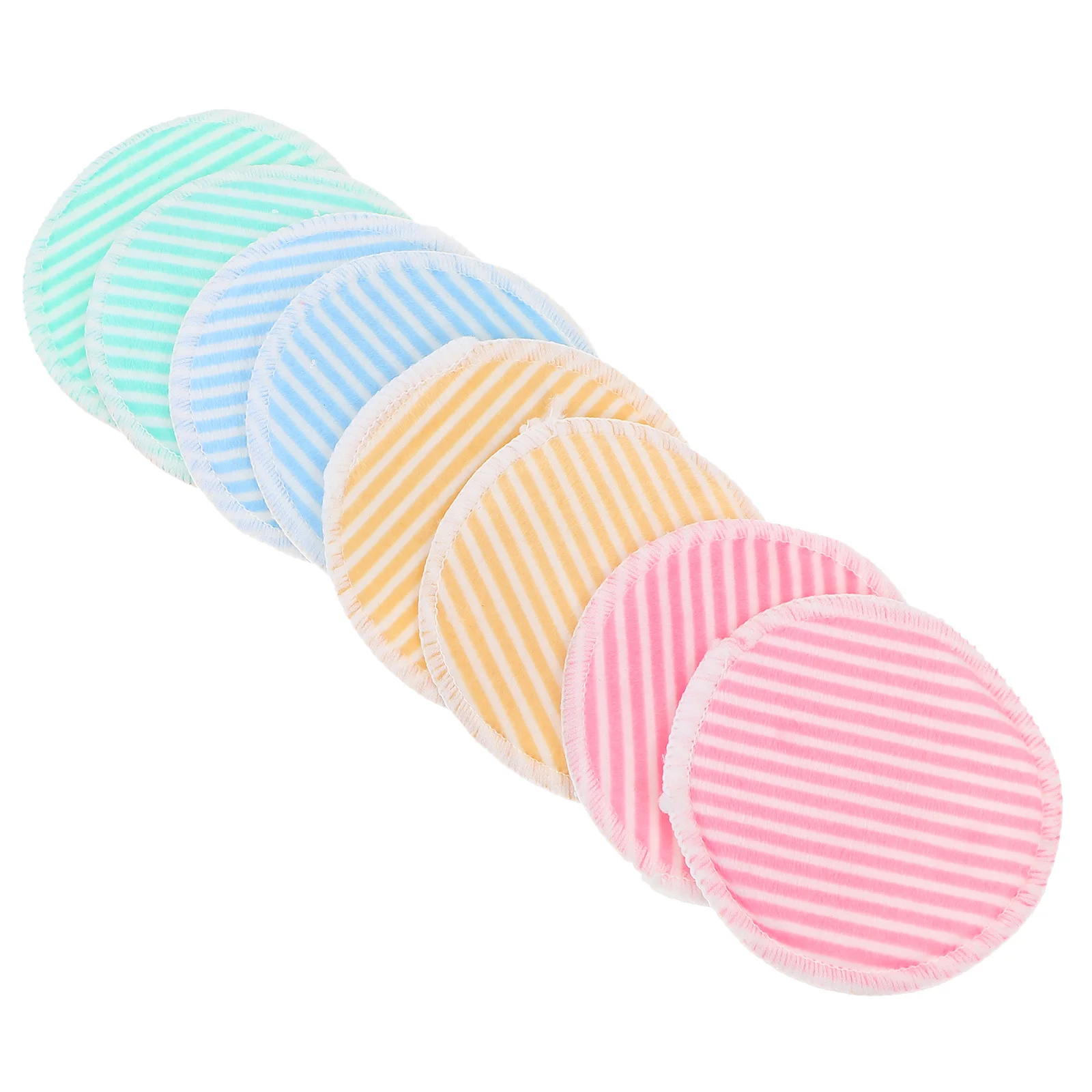 8 個のメイク落としパッド 再利用可能な竹繊維 肌に優しい 軽量 ポータブル 旅行 ホーム キャンプ 洗顔用