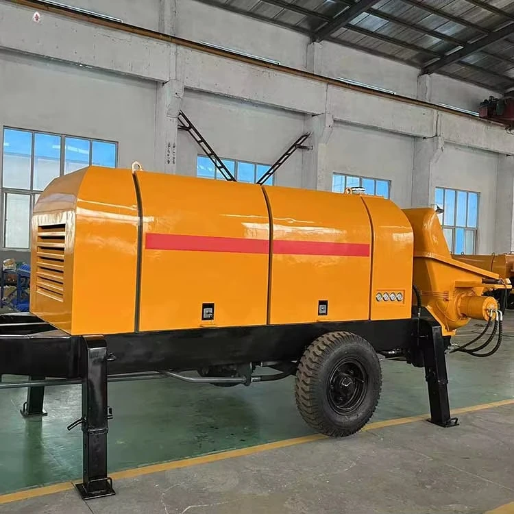 Construction Electric Concrete Delivery Pump Portable Concrete Transfer Machine For Foundation Pouring Work
