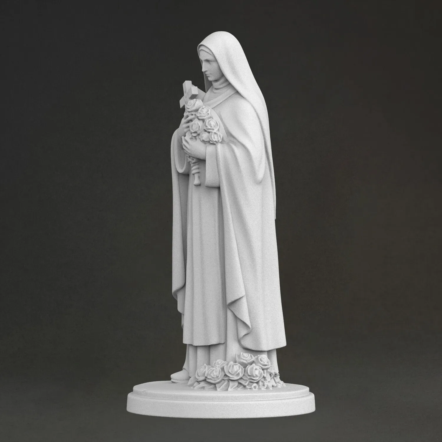 'Guider Frey' Sculpture, 3D Printed Resin Material, Hand-Painted, Plaster-Like Textured Decoration (Ships Within 10 Days)