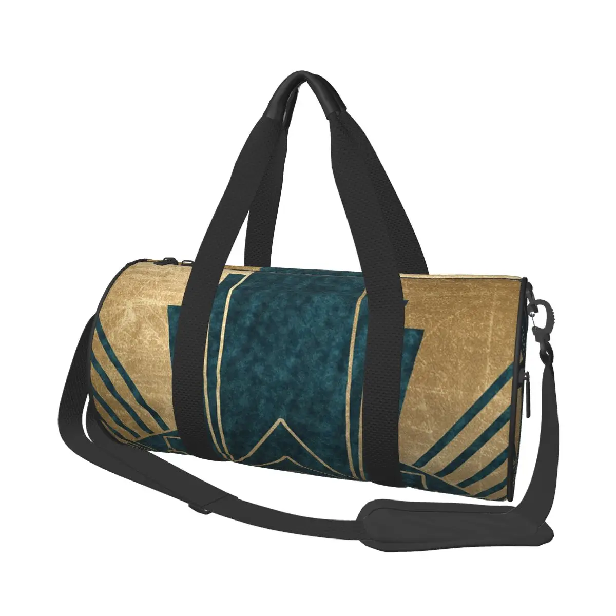 

Art Deco Glamour - Бирюзово-золотая большая спортивная сумка Водонепроницаемая дорожная сумка Duffle Сумки Сумка для фитнеса