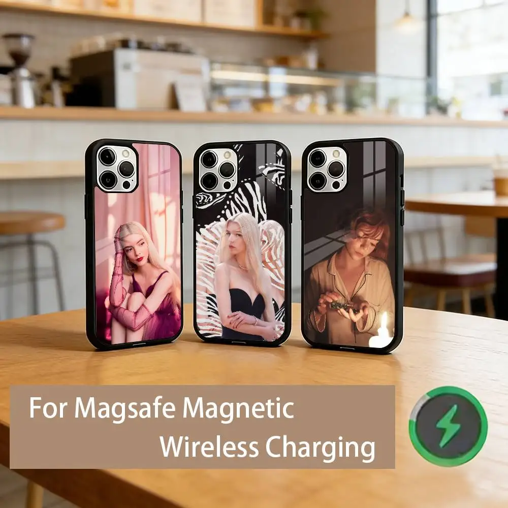 

A-Anya T-Taylor-Joy Phone Case For iPhone17,16,15,14,13,12,11 Plus,Pro Magnetic For Magsafe Wireless Charging