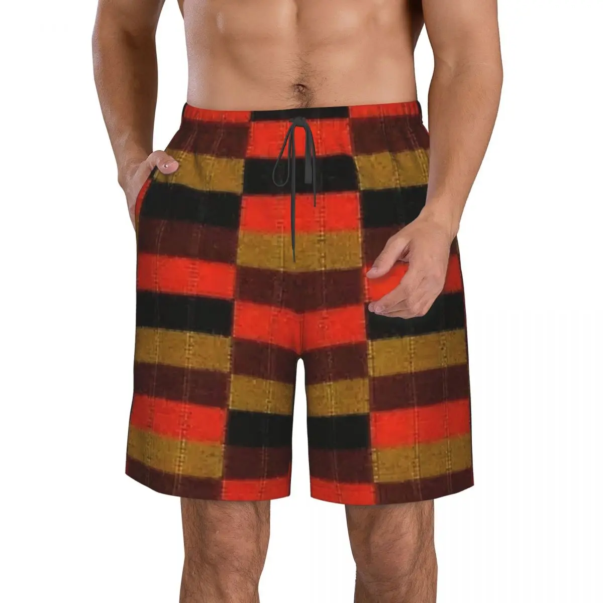 District Line Moquette Seat Cover Trunks Beach Board Shorts Casual Quick Dry Swim Summer Men Pants