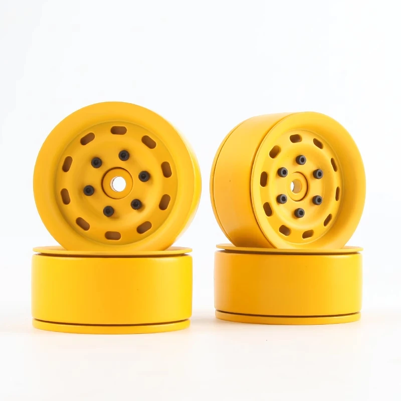 4 Pcs 1.9-inch Simulated Camel Cup Wheels Hub Camel Yellow for 1/10 RC Crawler Car Traxxas TRX4 AXIAL SCX10 RC4WD D90 D110 Parts