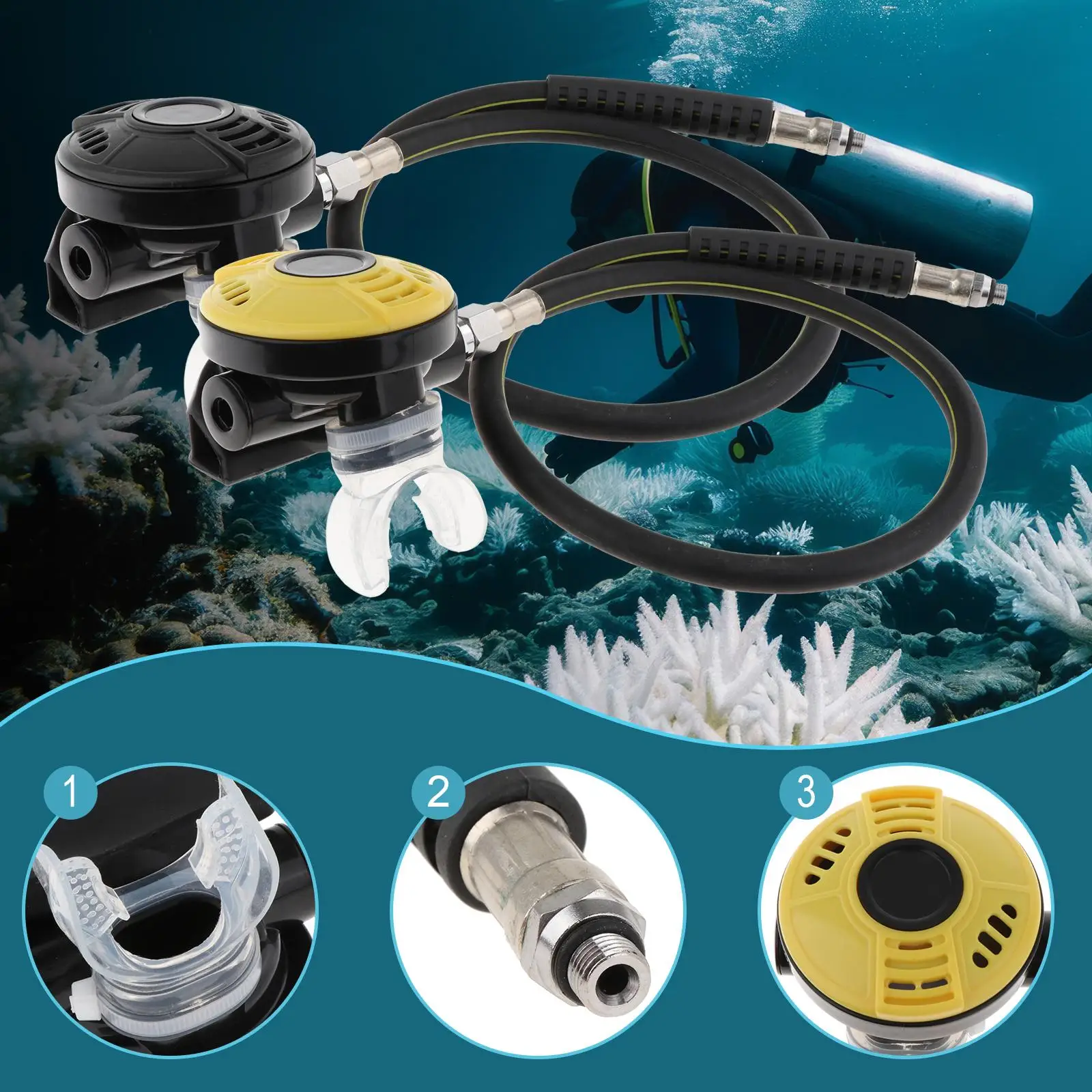 

Вторая ступенька регулятора подводного плавания, практичный регулятор дыхания, аксессуар для дайвингового снаряжения для подводного фридайвинга, дайвинга