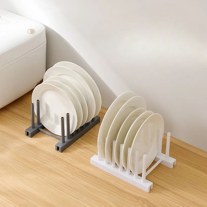 Bowl and Plate Storage Rack Household Kitchen Bowl and Dish Draining Rack; Cabinet Interior Plate Storage Rack Pot Lid Storage