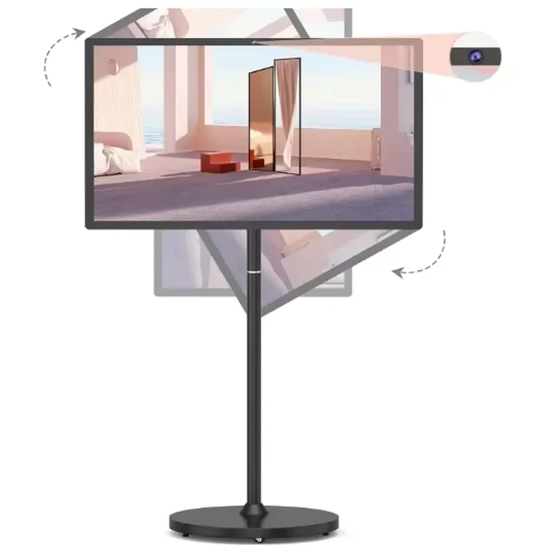 32 Inch Portable Android Smart Floor Standing Interactive Touch Screen Wireless USB Serial Interface Battery Powered Digital