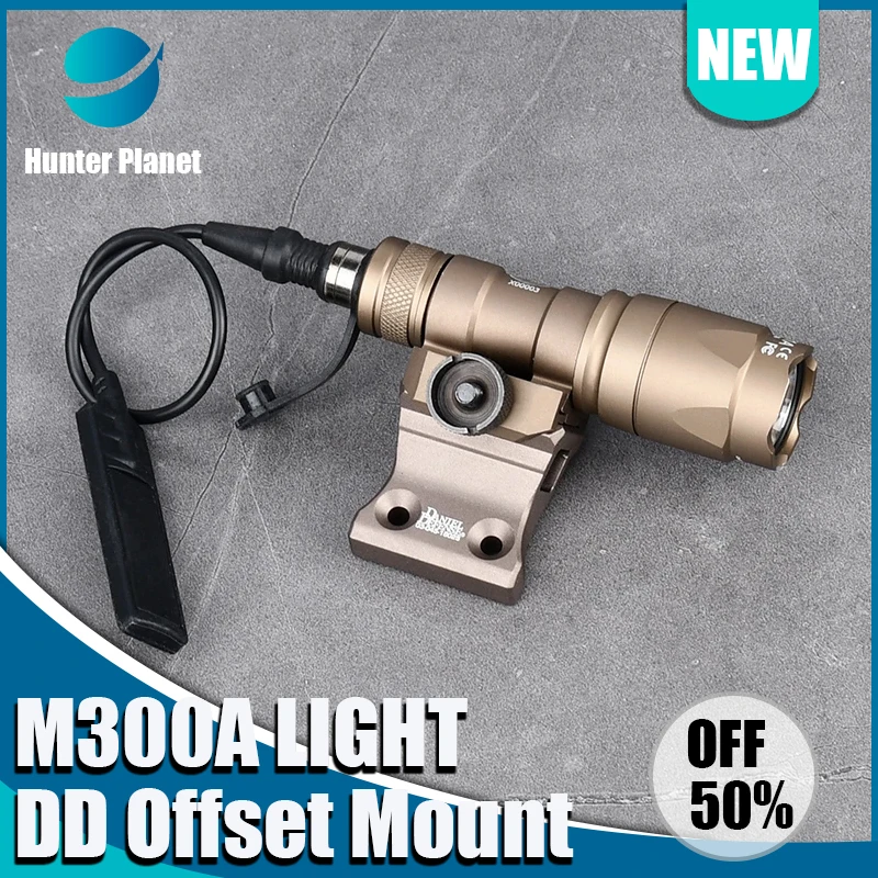 

Surefir Airsoft M300A M300 Tactical Powerful Flashlight LED Scout Light Fit Mlok M-lok Picatinny Hunting Weapon Gun