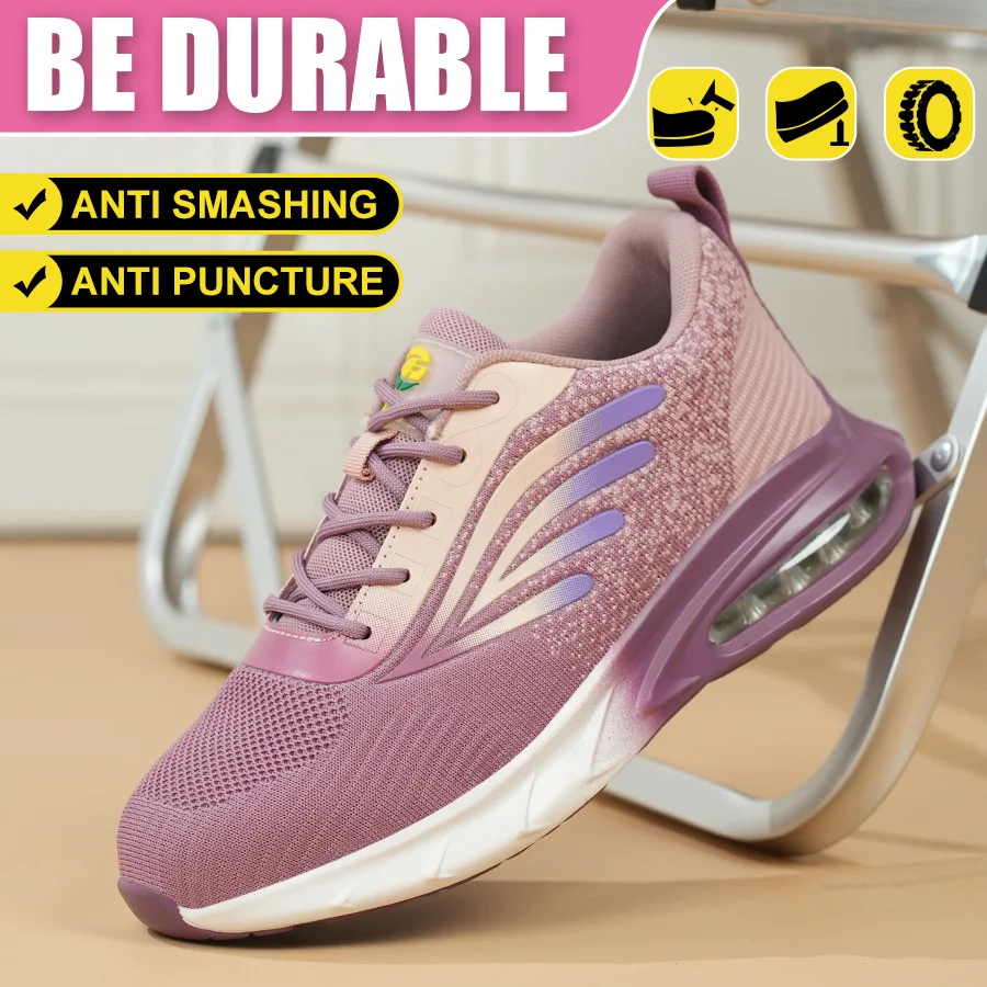 أحذية أمان رجالية سوليد أحذية عمل امرأة خفيفة الوزن تنفس الصلب تو أحذية رياضية مع حماية مكافحة تحطيم Stabbing35-42