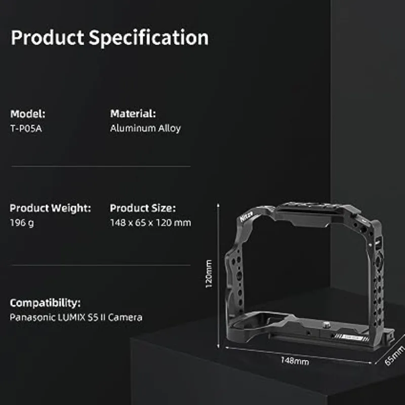 Рельсы НАТО Nitze Cage, швейцарская пластина Arca, дизайн крепления на холодный башмак для камеры Panasonic LUMIX S5 II