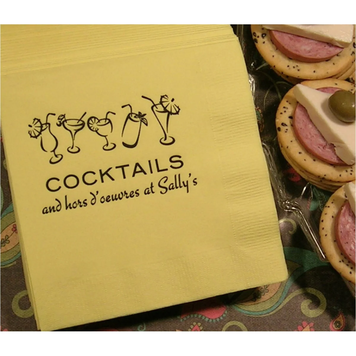 

50pcs Cocktail napkins personalized napkins for your next cocktail party great hostess gift napkins