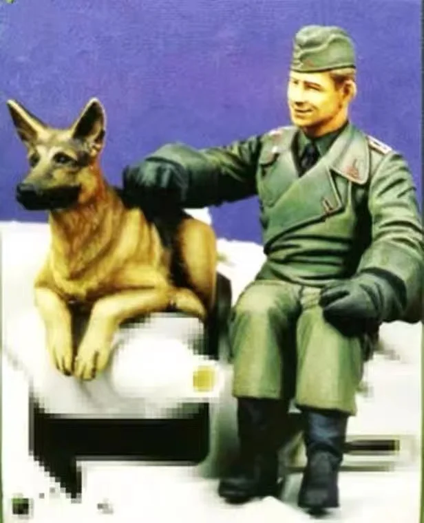

1/35 Resin Figure model kits WII Soldiers and dogs are resting Unassembled and unpainted 1244