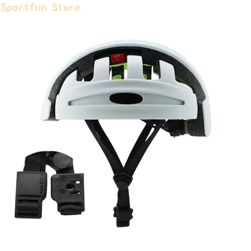 Foldable bike Cycling Helmet with clip and shell air openings X7JD