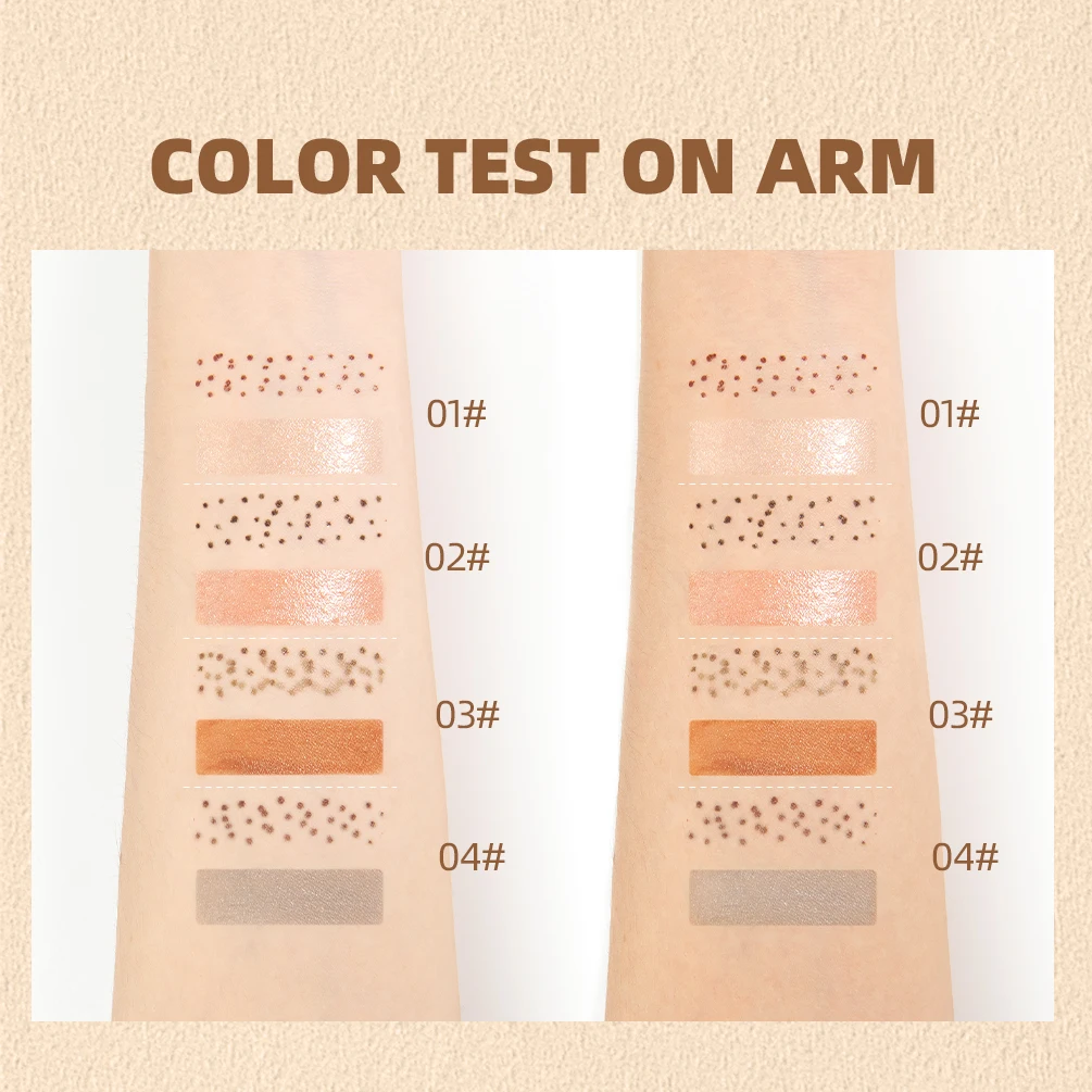 QIBEST taches de rousseur à Double tête flash fin point culminant longue durée mat naturel multi-usages taches de rousseur à double extrémité maquillage de Contour