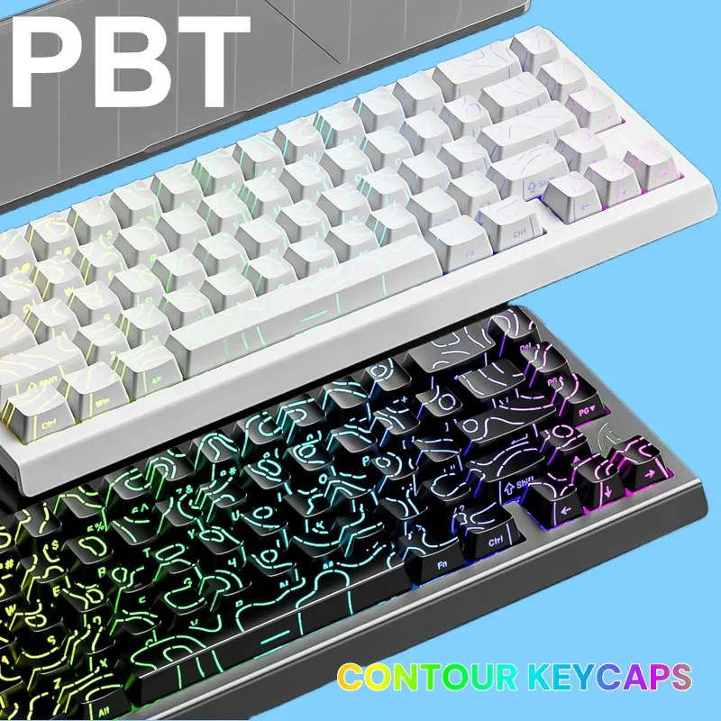 KM98 Contour  PBT Keycaps-Perfect Fit for Attack Shark X68HE, MCHOSE ACE60/ACE68 Magnetic Gaming Keyboards & More Cherry Height