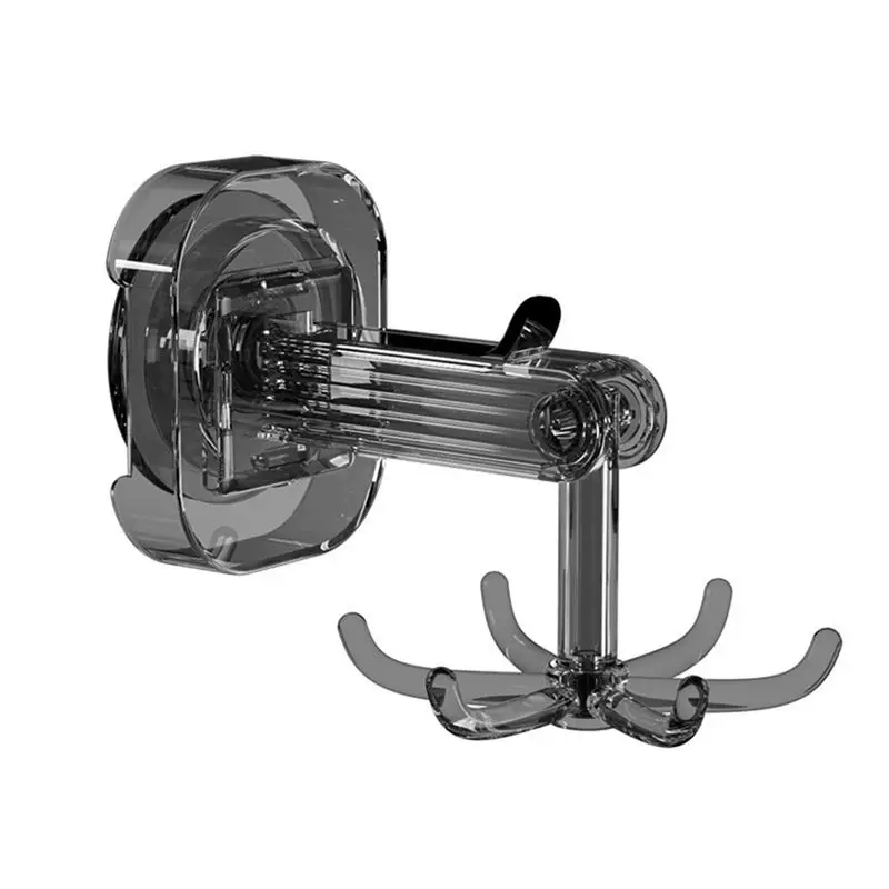 

AUAU-Поворотный крючок для ванной комнаты и потолка, 6-зубчатый поворотный крючок, вешалка для душа, совместимая с ванной комнатой, туалетным столиком