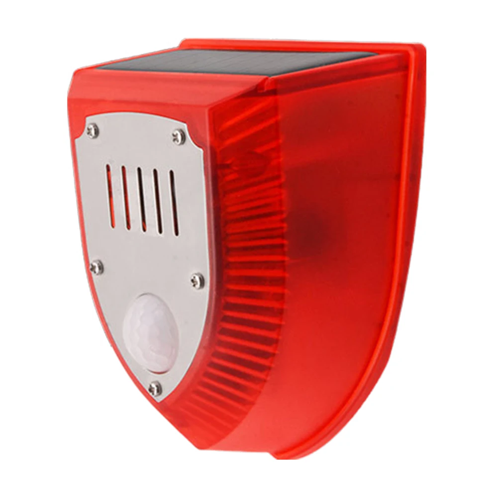 Warning Loud Solar Strobe Light with Motion Sensor Strobe Light Warning Lamp  Alarm System for Home Villa Farm Barn Yard