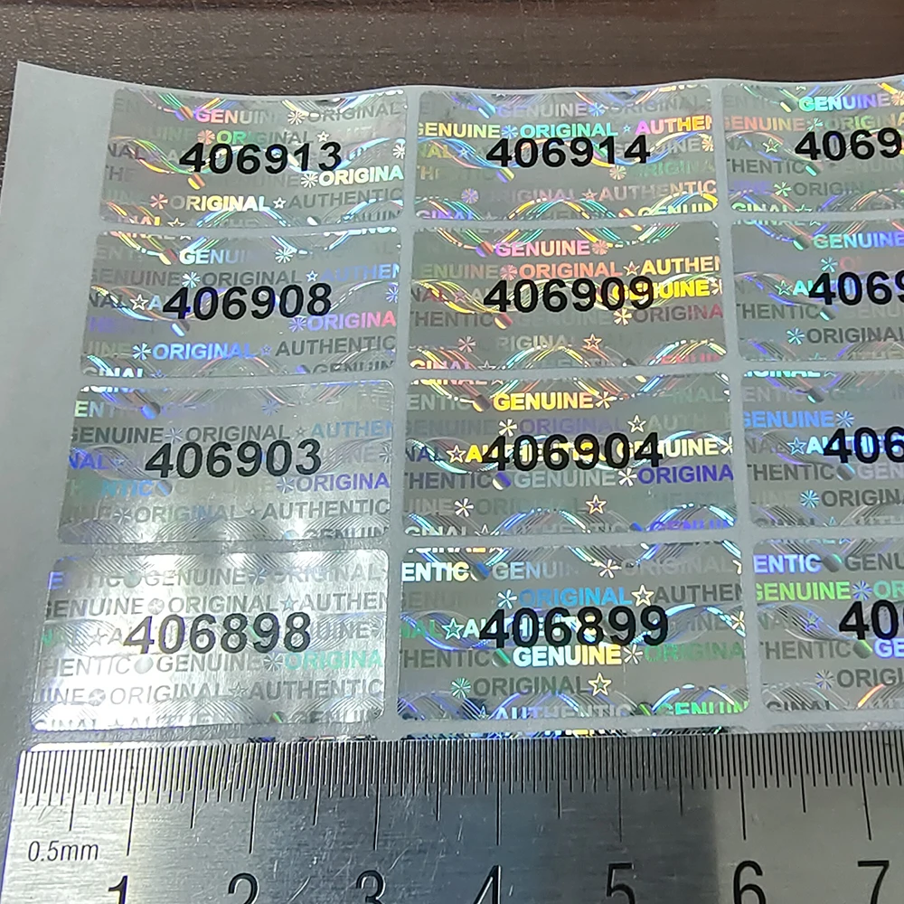 Hologram Security Seal Tamper Evident Removal Proof Packing Label Serial Number VOID Left Open Evidence Anti-fake Laser Sticker