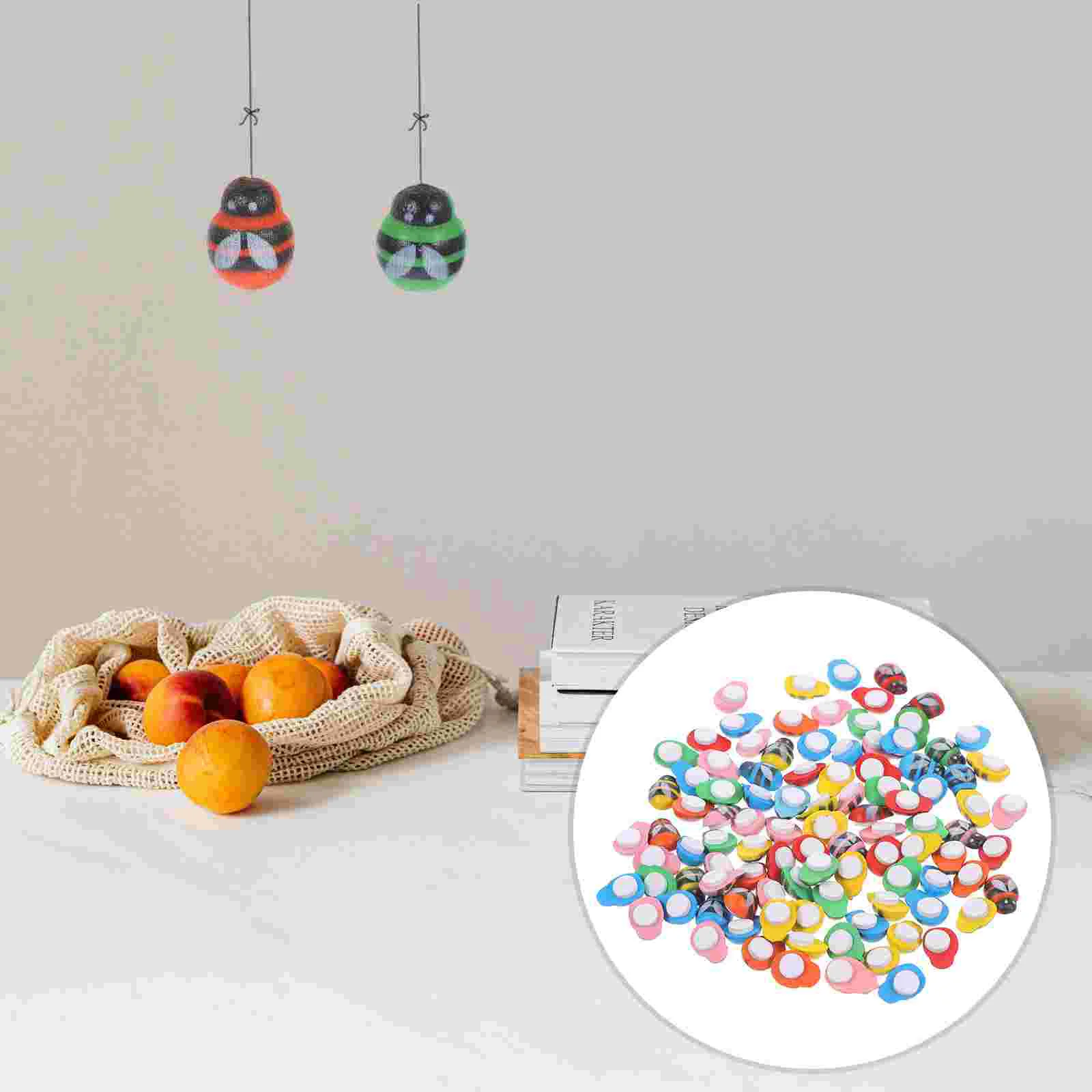 

100 Pcs Wooden Bee Scrapbooking Embellishments Craft Stickers Small Size Decor For Clothes Baby Room Theme Party Premium Quality
