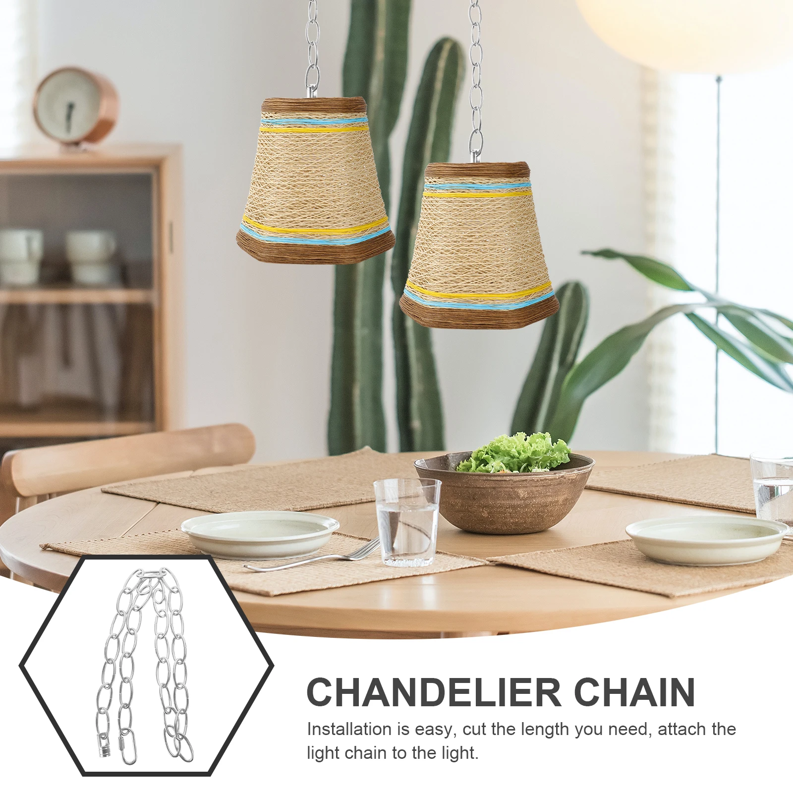

Chandelier Chain Extension Heavy Duty Metal Light Fixture Hanging Chain for Pendant Lamp Ceiling Light Bedroom Kitchen Decor