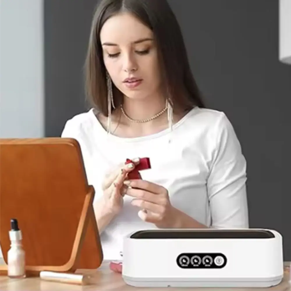 650ML Ultrasonic Eyeglass Cleaning Machine High Frequency Vibration Low Noise Ultrasonic Jewelry Cleaner Professional 3 Gear