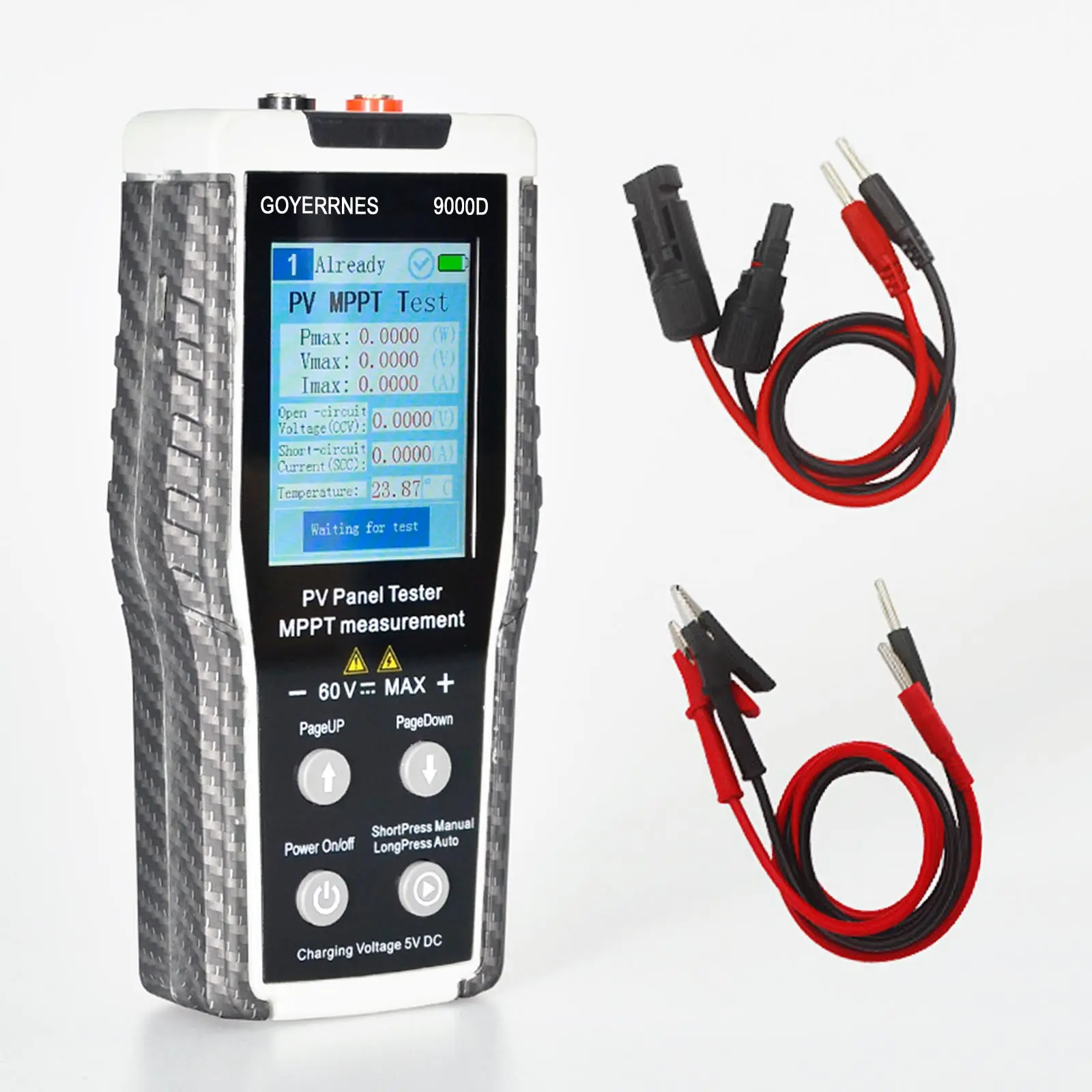 BTMETER Solar Panel Tester 800W, Solar Power Meter MPPT Photovoltaic Panel Multimeter with Voltage/Current/Temp Measurement