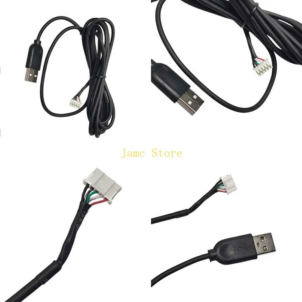 LX0B Soft Rubber Headphone Cable Offering Smooth Transfer And Easy Storage For Kitty 7.1 V2 Headphones Wire