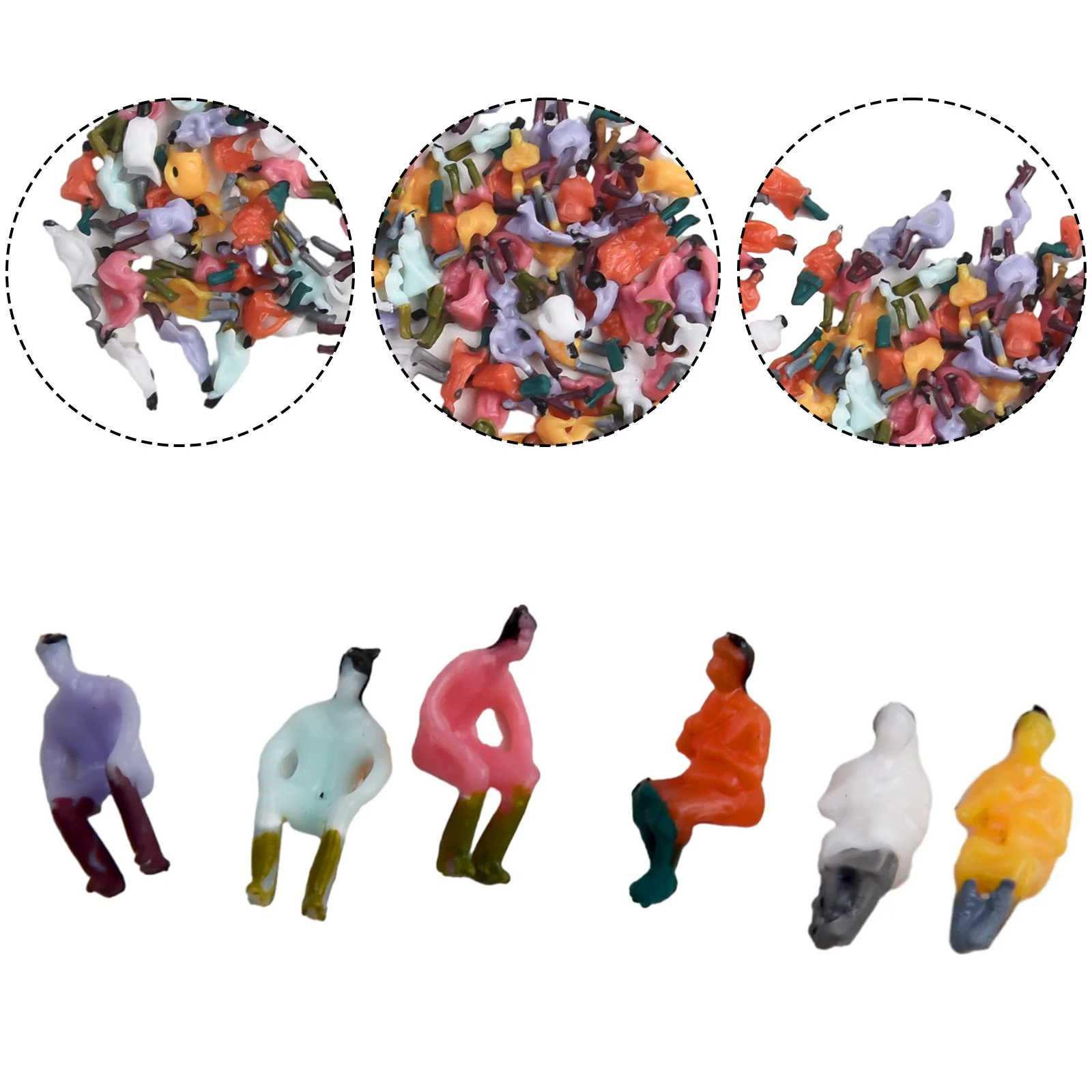 120 Pack High Quality Seated People Figures in 6 Poses Perfect Representations of Real Life Passengers for Your Scenery Building