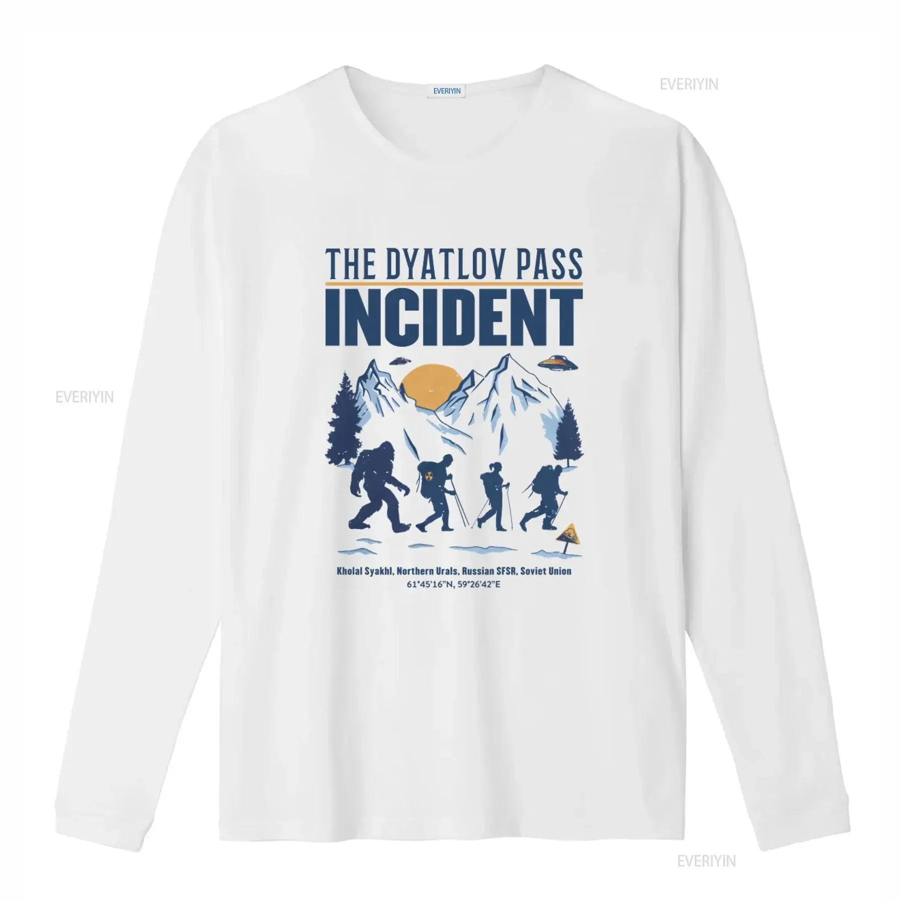 The Dyatlov Pass Incident Hiking T Shirt Mysterious Mountain Adventure for Men and Women vintage Washed Breathable Slightly