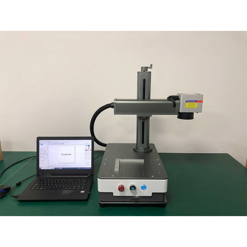 Máquina de marcação de gravação a laser para armas Jóias, portátil, 3D, JPT, Raycus, Mopa, M7, gravador, rotativo, 20W, 30W, 50W, 80W, 100W