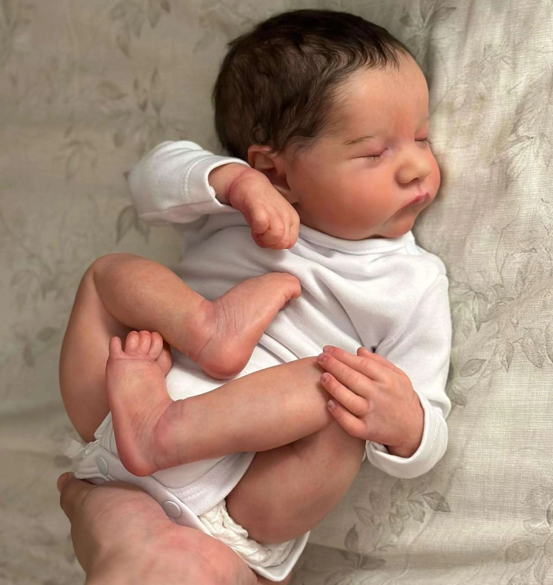 18 Zoll Trinkende Reborn-Puppe aus China mit Echten Accessoires, Benutzerdefinierte Kleidung ohne Silikon, Baby-Mädchen Boneca Reborn Kleinkind-Puppen