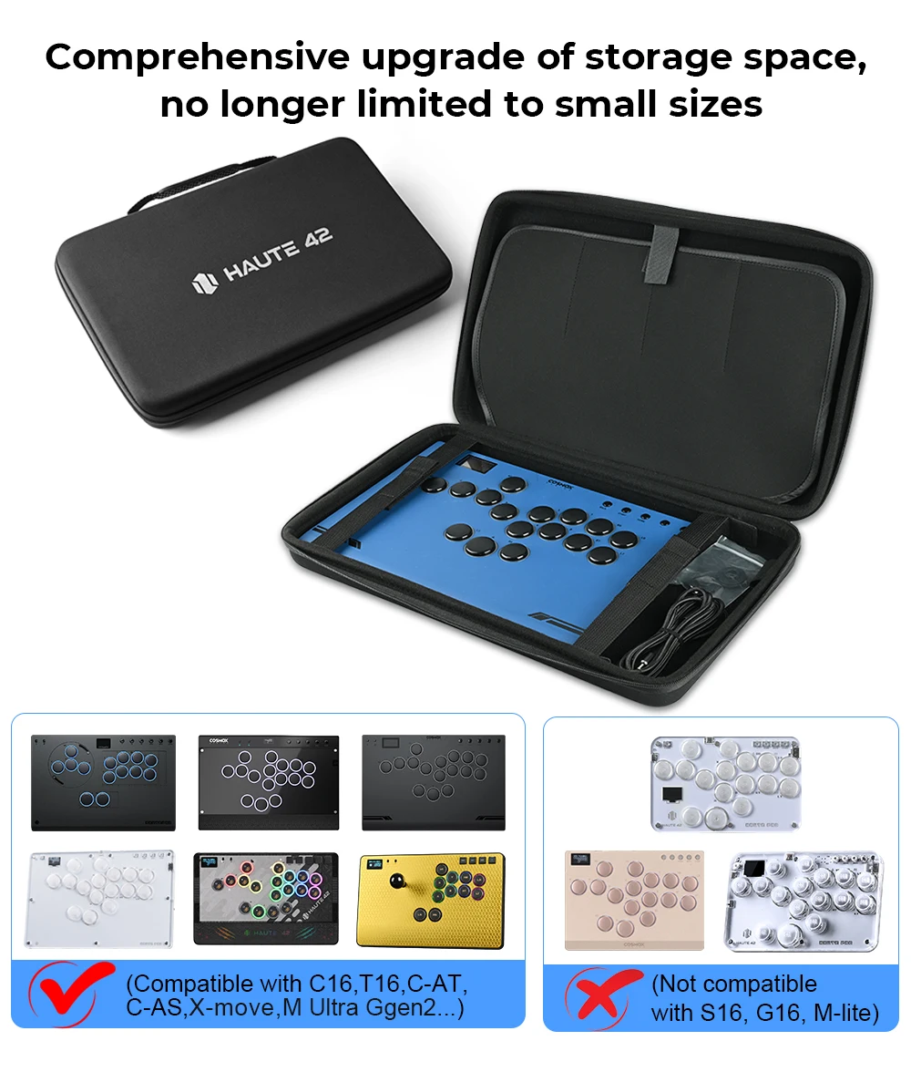 Haute42 Protective Carrying Bag Case For Hitbox Leverless Controller Storage Bag for Haute42 Controller Portable Travel Handbag