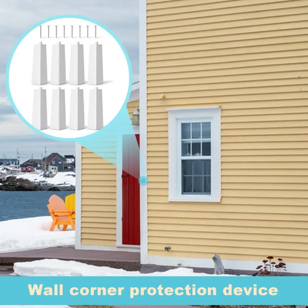 Exterior Corner Caps Corner Protector 8pcs Aluminum Corner Caps Corrosion Resistant Trim High Strength White Smooth Exterior