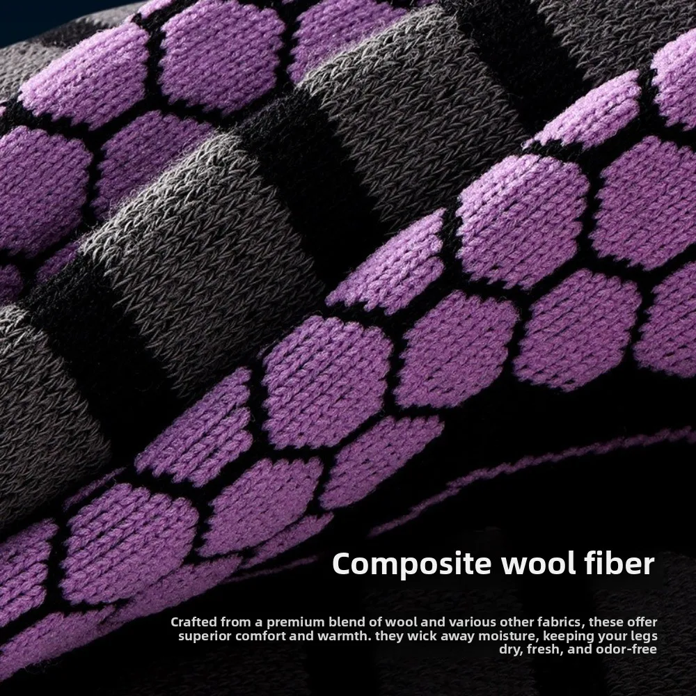 

New Thickened Ski Socks Anti-slip Thermal Compression Socks Breathable Moisture-wicking Knee High Socks for Cold Weather