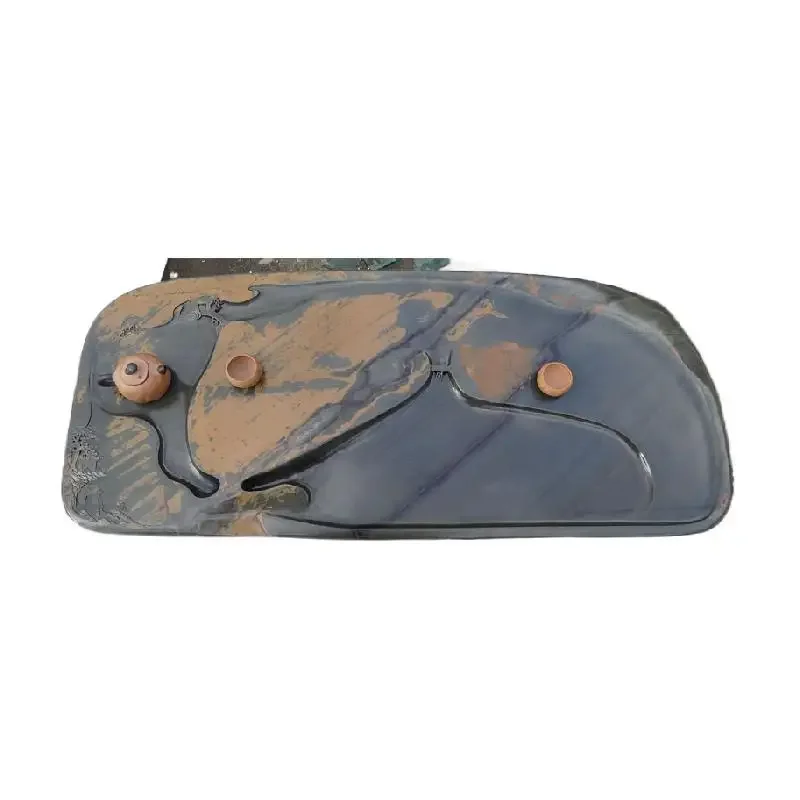 Stone tea tray Jiyuankeng roe golden halo old pit rough stone tea sea longwei stone boutique tea set inkstone