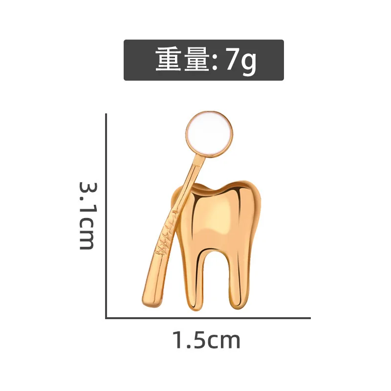 Spilla classica a forma di dente spilla dentista infermiera dottore vestiti gioielli bavero zaino distintivo spilla s gioielli accessorio regalo