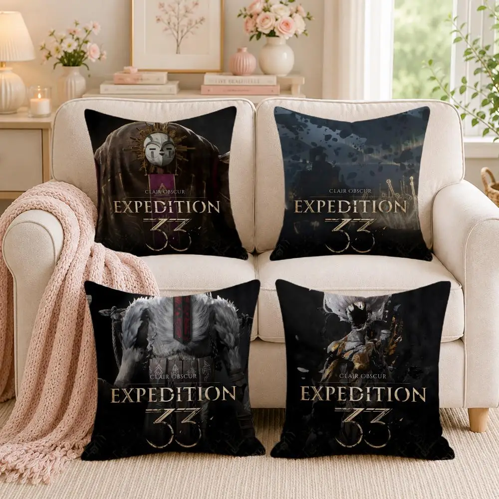Super Game C-Clair Obscur: Expedition 33S Cushion Cover Double-Sided Printed Pillow Cover Hypoallergenic Dust-Mite Proof