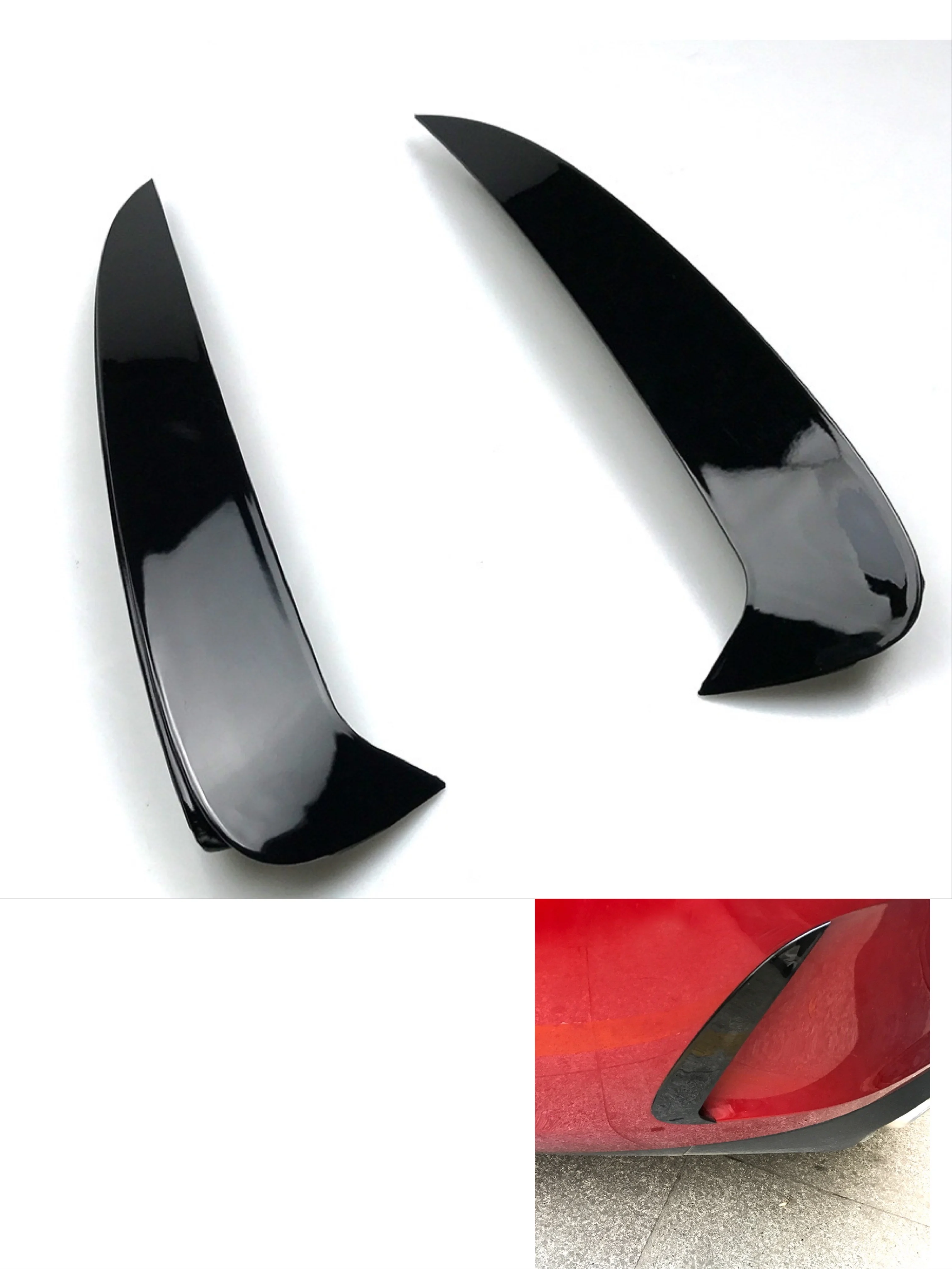 Rear Bumper Spoiler Side Air Vent Trim Fit  For Mercedes Benz W238 E-Class Coupe E300 E400 E550 2016 - 2019 2020 2021   2Pcs