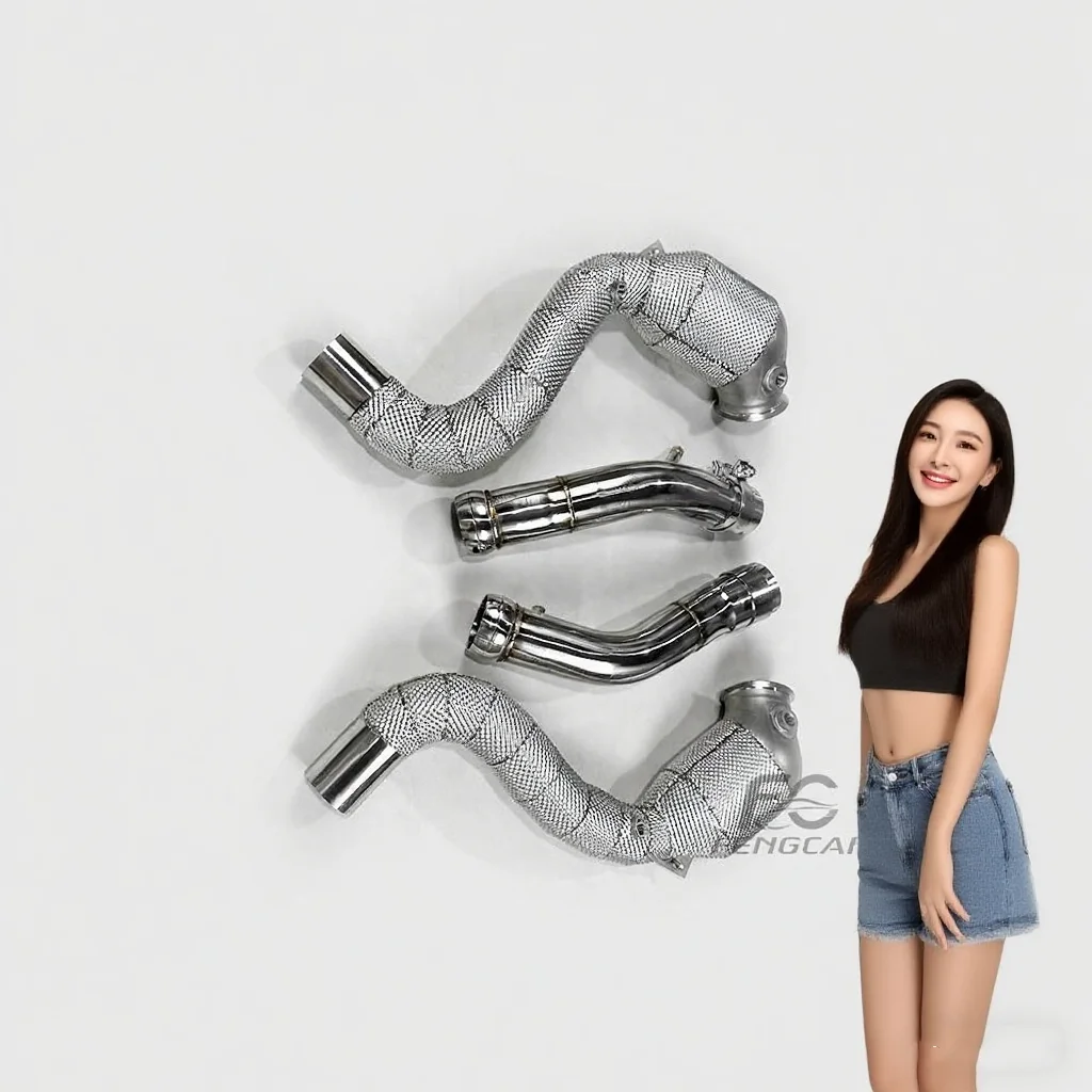 

Exhaust downpipe for Mercedes Benz C63 C63S AMG W205 4.0T stainless steel race car performance head exhaust power upgrade