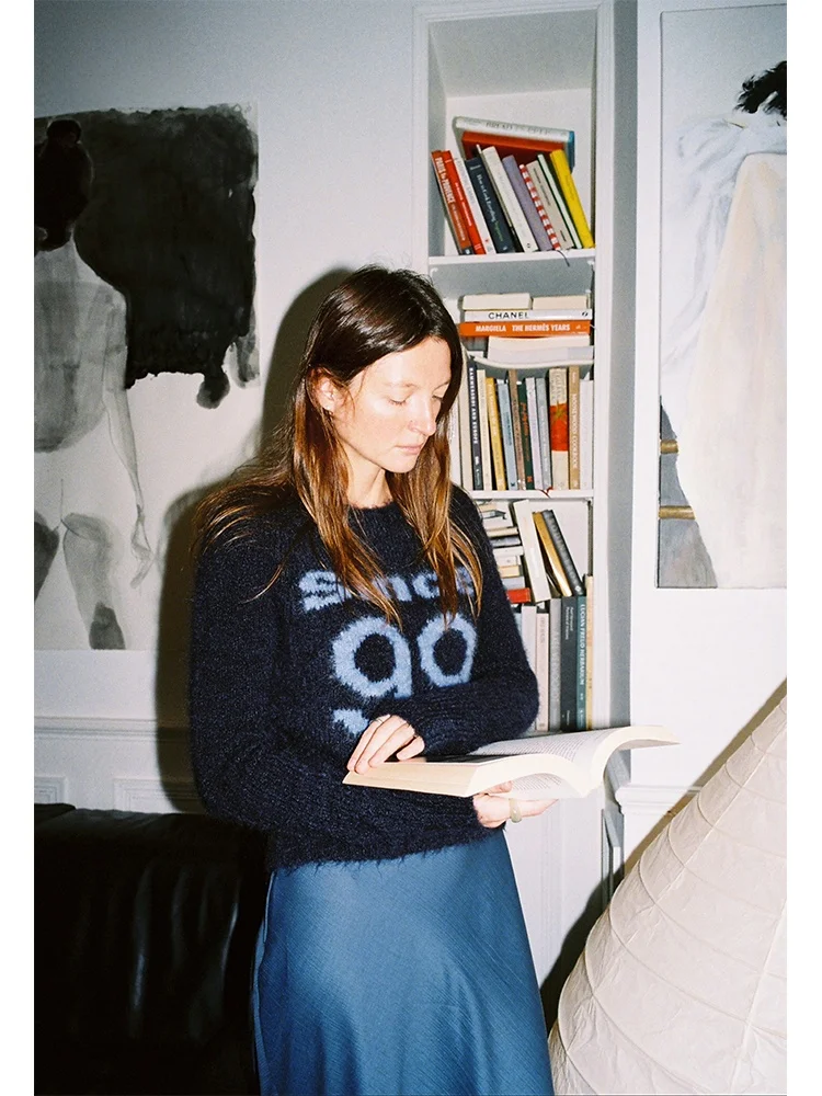 

Faionable массивный вязаный свитер, женский осенне-зимний новый цветной свитер с надписью Lazy Feel, мягкий уютный топ, корейский свободный свитер...