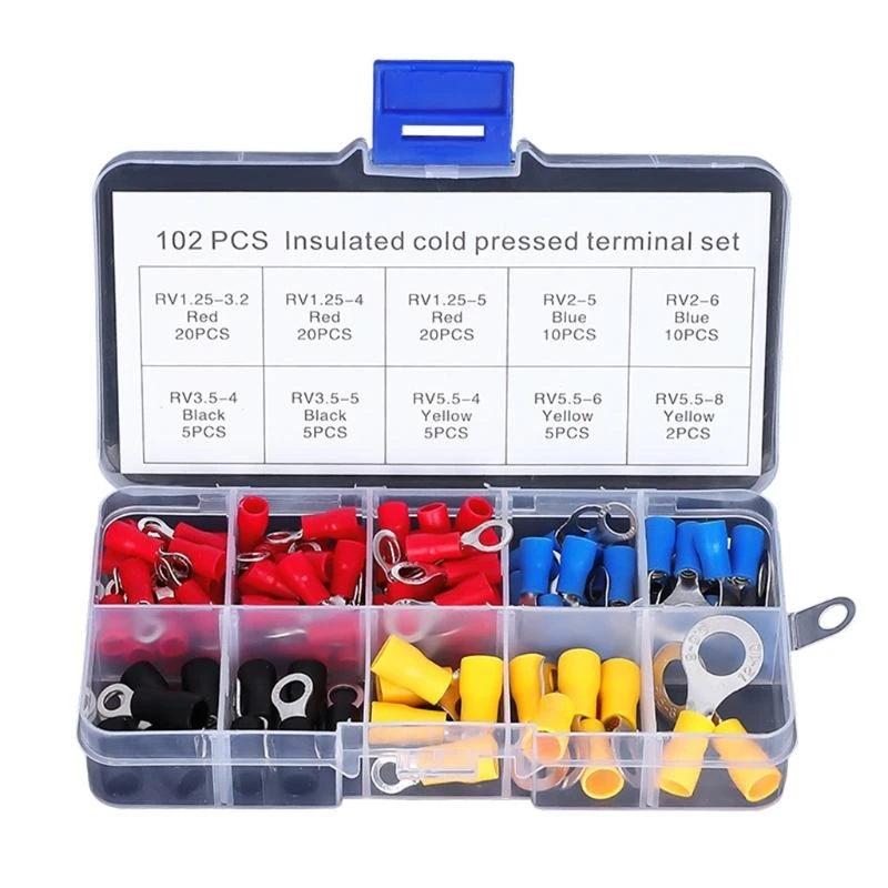 102 PCS محطات الأسلاك الكهربائية المعزولة موصلات الأسلاك الكهربائية مع مربع أفضل بيع