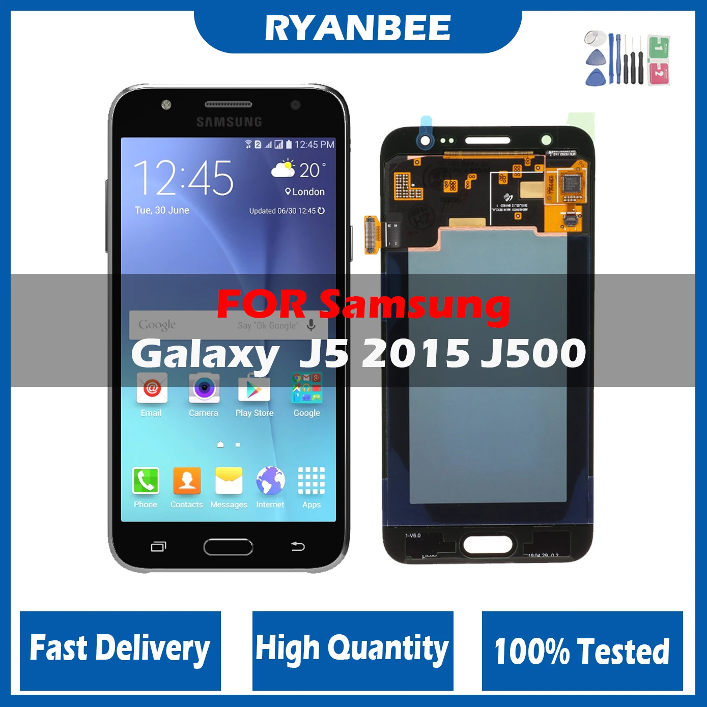 

ЖК-дисплей Amoled 100% дюйма для Samsung Galaxy J5 2015 J500 J500FN J500M J500H, ЖК-дисплей с сенсорным экраном и дигитайзером в сборе