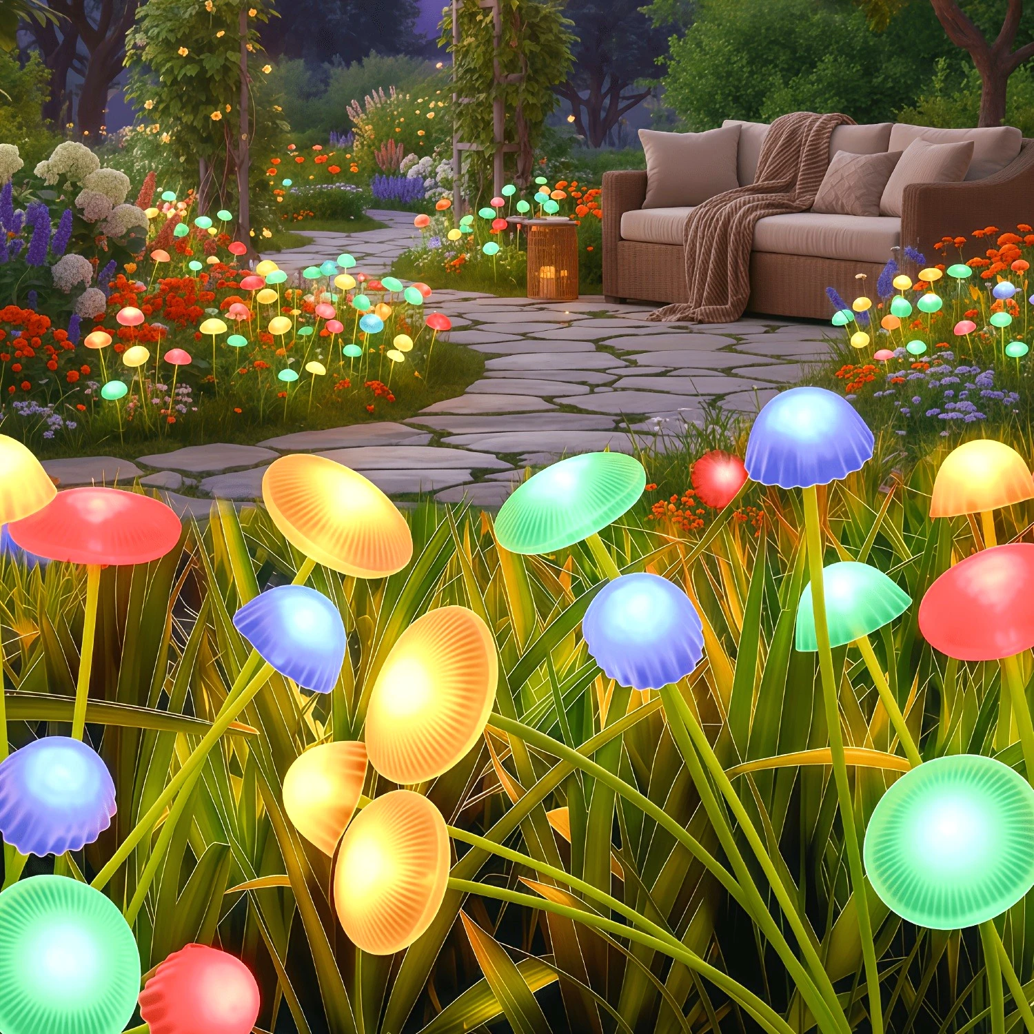 6 LED Solarleuchten für den Au – Outdoor Lighting Jellyfish Bewertung und Preis
