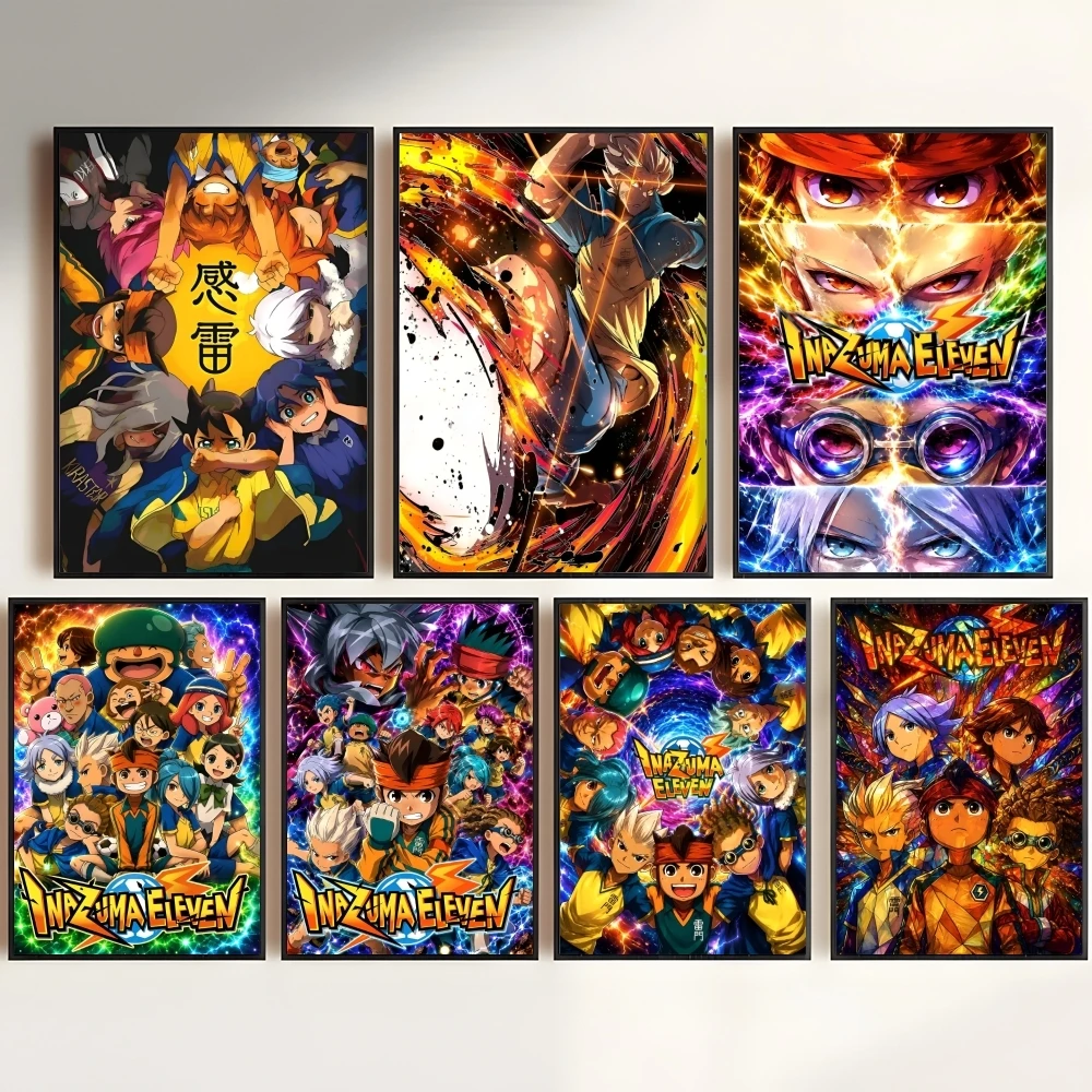 I-Inazuma Eleven Anime Painting Calligraphy Canvas Poster Art for Bedroom Living Room Home Decor Decals HD Wall Decoration Gift