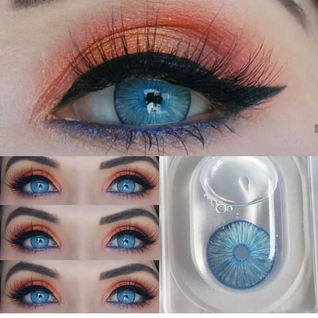 KSSEYE 1 Paar Natürliche Farbe Kontaktlinsen für Augen NewYork Farbige Kontakte Objektiv Make-Up Objektiv Mit Fall Großhandel Jährlich Verwenden