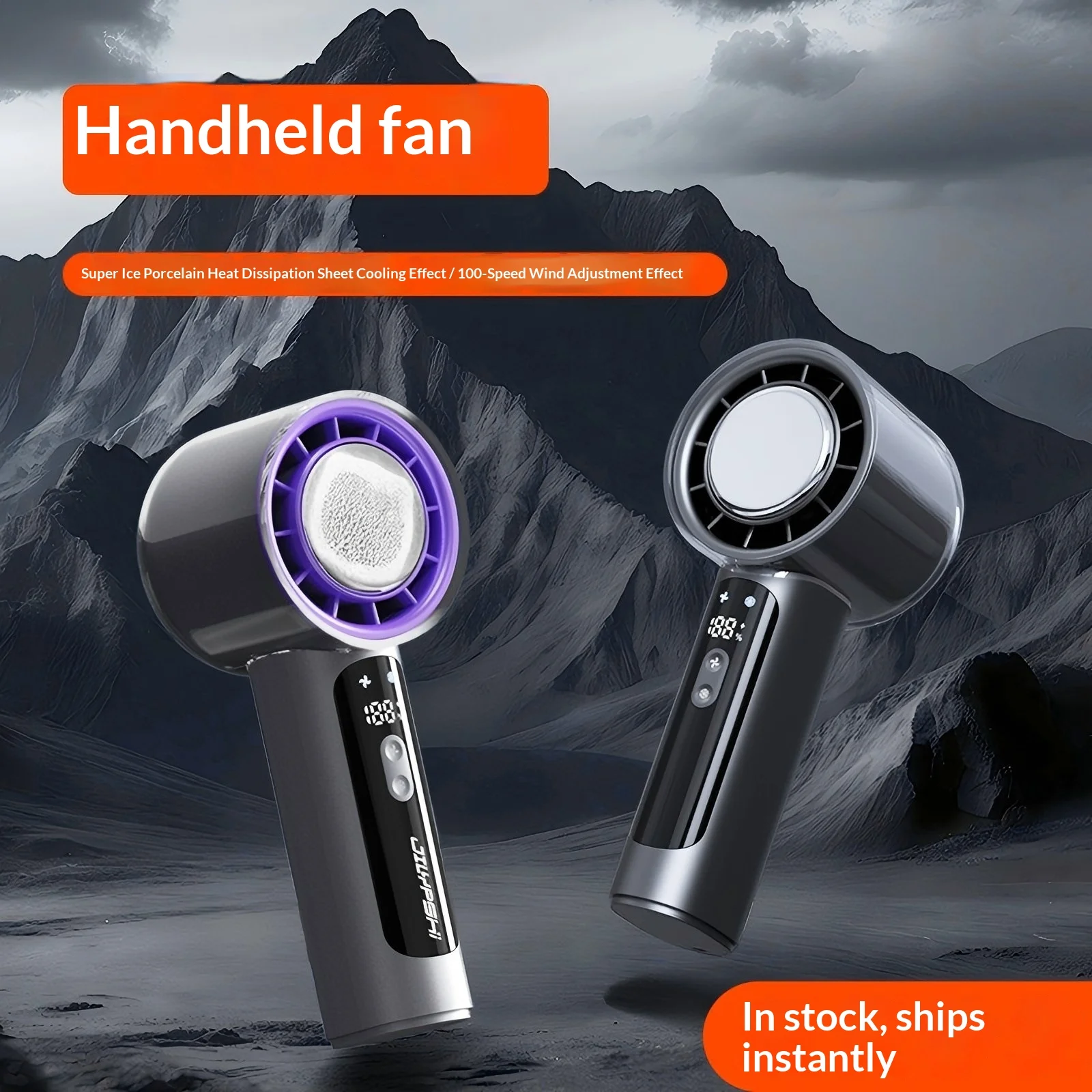 High-Speed 10000mAh Rechargeable Handheld Fan, Portable Mini Turbo Cooling Fan for Travel Office Home