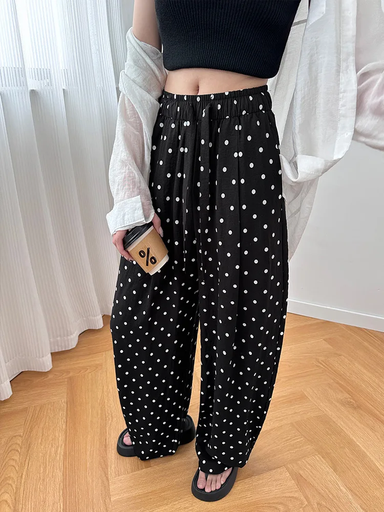 Pantalones de pierna ancha ligeros para mujer verano urbano empalmado cordones ropa de playa fluida ligero relajado elegante Modal dividido encantador lavado