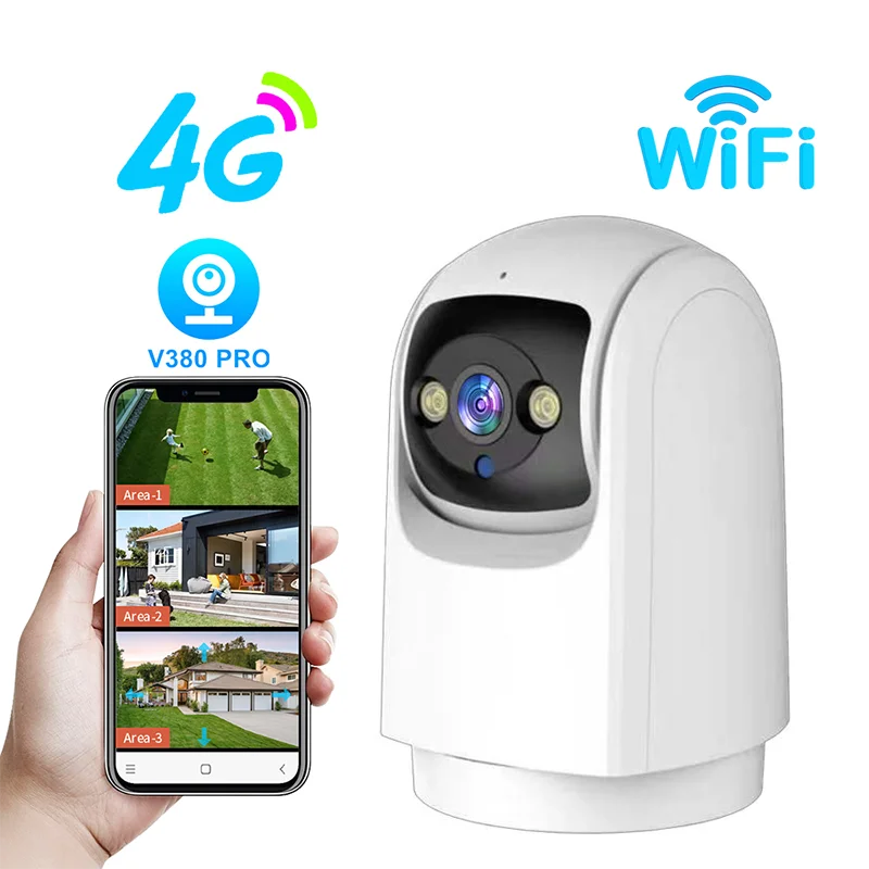 1080P Full HD WiFi 4G Security Camera 360° Pan Tilt Indoor Surveillance Cam Night Vision Two Way Audio Smart Home Baby Monitor
