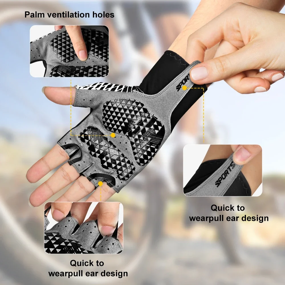 

Мягкие перчатки для тяжелой атлетики — дышащие тренировочные перчатки для тренажерного зала и езды на велосипеде — нескользящая защита рук и ладоней — для мужчин и женщин