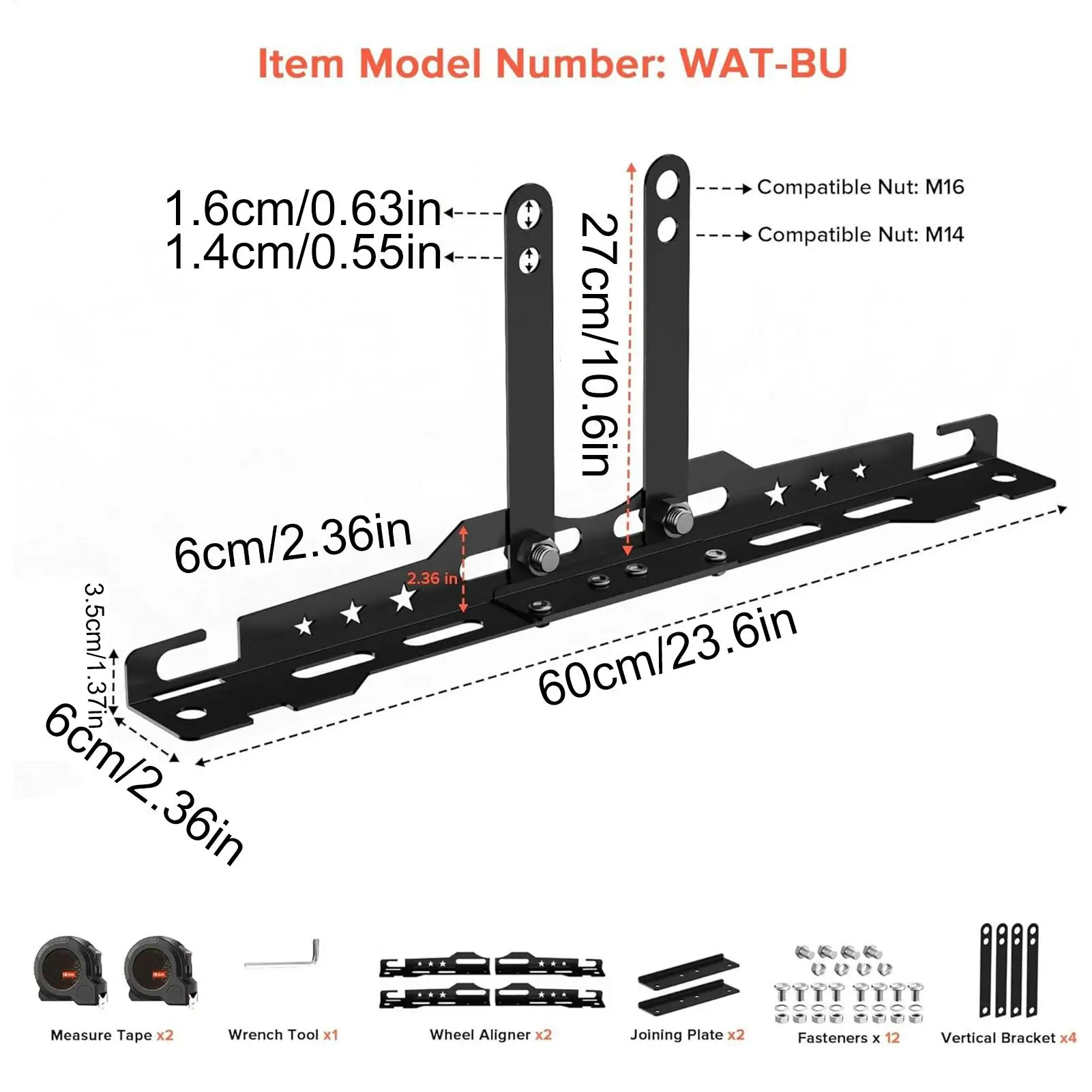 2pcs Car Wheel Alignment Tool With 2 Measuring Tapes Adjustable Auto Wheel Leveling Aligner Heavy Duty Wheel Balancing Plates view 6
