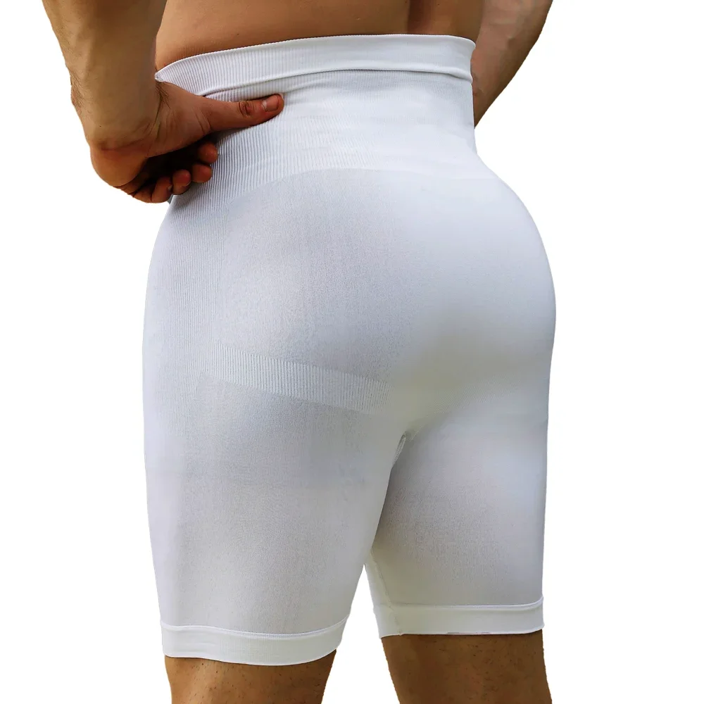 男性おなかコントロールショーツボディシェイパー圧縮ハイウエストトレーナー腹おなかコントロール痩身シェイプウェアボクサー下着 Fajas